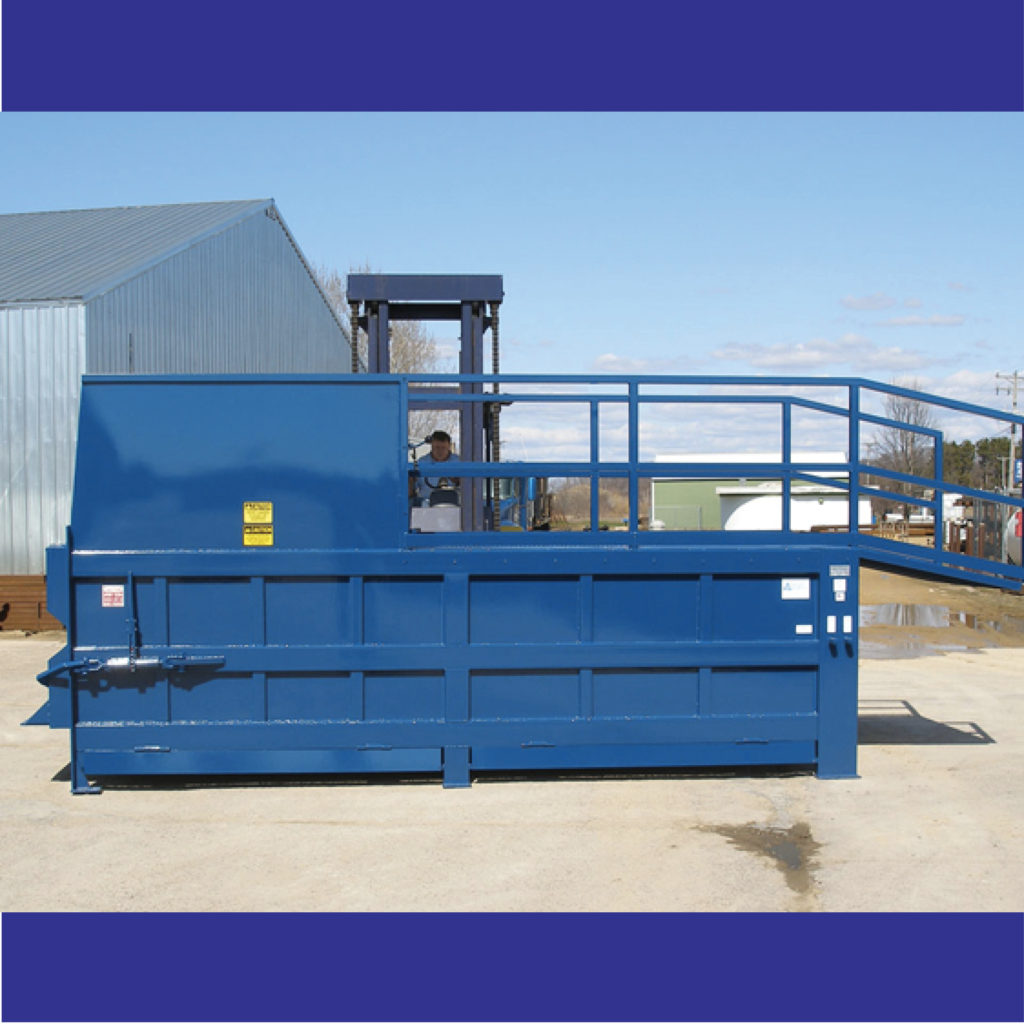 Stationary Trash Compactors with Roll Off Container Edit