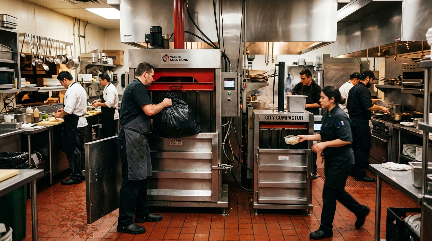 Restaurant Trash Compactor Sizes For Busy California Kitchens